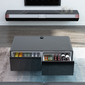 Mini <span class=keywords><strong>Bar</strong></span> Inteligente Primst, Refrigerador Inteligente para Sala de Estar, <span class=keywords><strong>Mesa</strong></span> de Centro Inteligente con Carga Inalámbrica, Puerto USB y Tipo-C - Product Image 1