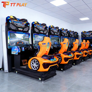 Máquina de Juego de Carreras Arcade con Pantalla, Simulador de Conducción Operado con Monedas para Negocios de Zonas de Juego - Product Image 1