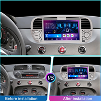 Autoradio Multimédia 7 Pouces pour FIAT 500 2007-2015, Écran Tactile, Stéréo Android Auto WIFI CarPlay Audio Mp4, Lecteur GPS 2 Din