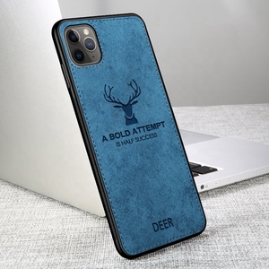 Di lusso Di Natale Cervo Cassa Del Telefono Per il iPhone 12 Pro Max 11 Pro XS XR SE X 7 8 6 <span class=keywords><strong>6s</strong></span> <span class=keywords><strong>Plus</strong></span> Ultra sottile Del Silicone di Copertura In Tessuto - Product Image 1