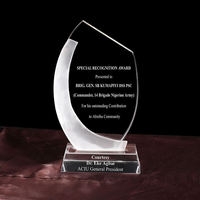 Trophée en cristal gravable, plaque en verre personnalisable par sublimation, K9, nouveau modèle vierge pour championnat sportif de football, vente chaude
