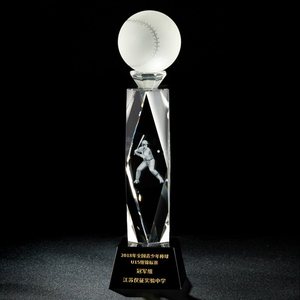 Piala Kristal Golf Kompetisi Olahraga Penghargaan Kejuaraan Profesional Turnamen Golf Penghargaan Piala Kristal Olahraga Kustom - Product Image 4