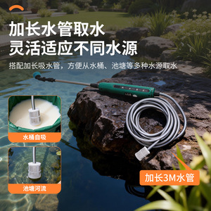 Electric Sprayer Handheld Mini Water <b>Pump</b> For Pesticide Gardening Disinfection Atomizing <b>Spray</b> Gun Green Plastic Quick Connect - Product Image 2