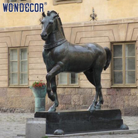 Wondecor Offre Spéciale grandeur nature artisanat en métal extérieur statue moderne cheval en Bronze