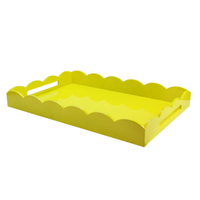Plateau en laque de bonne qualité Prix direct usine OEM Plateau en forme de pétoncle Finition de haute qualité Plateau en laque brillante mate