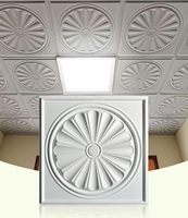 Plaques de plafond en PVC 3D légères et gaufrées, panneaux de plafond décoratifs pour la maison, les projets hôteliers, la décoration de plafond de bar KTV