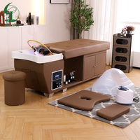 Lit de massage thaïlandais pour soins du visage et spa capillaire avec lampe, pour salon de coiffure Jincheng
