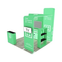 Stand de salon professionnel rétroéclairé en aluminium sur mesure 10x10 pieds avec panneau perforé