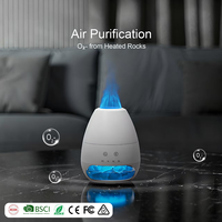 Diffuseur de sel de l'Himalaya personnalisé avec logo, diffuseur d'huiles essentielles ultrasonique USB avec lumière LED pour le bureau et les cadeaux