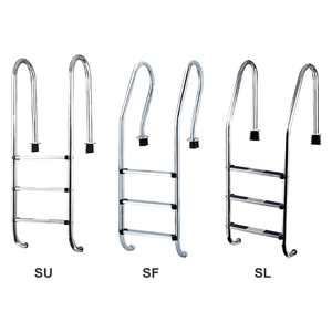 Échelle <span class=keywords><strong>de</strong></span> <span class=keywords><strong>piscine</strong></span> pré-assemblée Water Faery en acier inoxydable 304/316, robuste, résistante à la corrosion, marches antidérapantes, main courante <span class=keywords><strong>de</strong></span> sécurité - Product Image 1