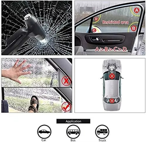 Martillo de Seguridad para Auto, Herramienta de Escape de Emergencia, Rompe Cristales y Cortador de Cinturones de Seguridad, Accesorio Automotriz Esencial (Venta al Por Mayor, 1 Pieza) - Product Image 3