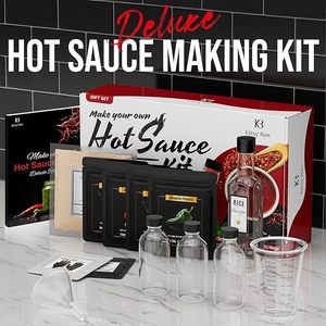 Kit <span class=keywords><strong>para</strong></span> Hacer Salsas Picantes Gourmet - Regalo Único <span class=keywords><strong>para</strong></span> Hombres, Divertido Proyecto <span class=keywords><strong>de</strong></span> Cocina DIY, Produce Más <span class=keywords><strong>de</strong></span> 16 Botellas (Incluye 4 Variedades <span class=keywords><strong>de</strong></span> Pimientos) - Product Image 4
