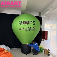 Ballon à air chaud gonflable vert géant avec impression personnalisée, ballon publicitaire gonflable pour exposition, activité de marque, décoration