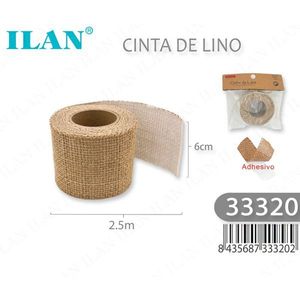 Nastro Adesivo in Lino Ilan 2,5m X 6cm per Decorazioni Domestiche - Product Image 1