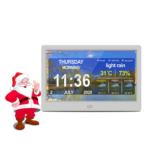 Hot Selling Lcd Screen 10.1 Inch Digital <strong>Picture</strong> Frame Desk Calendar <strong>Clock</strong> With Remote Control - Product Image 2