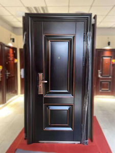 Porte d'entrée en acier traditionnelle Qifan avec design antivol, style battant, surface finie, utilisation extérieure - Product Image 3