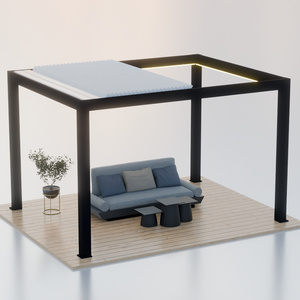 Pérgola retráctil impermeable de aluminio de lujo motorizado al aire libre jardín Gazebo sombrilla sin óxido 3x3 3x4 6x4m tamaños - Product Image 1