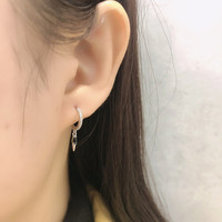 Boucles d'oreilles plaquées or 18 carats, boucles d'oreilles créoles en argent sterling 925, bijoux style minimaliste, zircone cubique, vente en gros