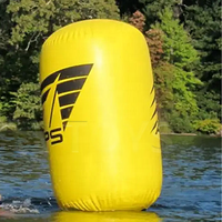 Bouée cylindrique gonflable personnalisée de 150 cm, durable, avec logo, en matériau imperméable, certifiée CE, marqueur flottant professionnel pour la course aquatique
