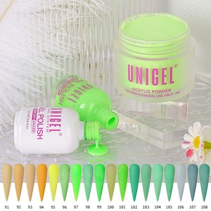 Unigel Venta al por mayor 3 en 1 Color a juego acrílico Dip <span class=keywords><strong>polvo</strong></span> Gel polaco y laca <span class=keywords><strong>de</strong></span> uñas Vagan OEM/ODM #091-#108 - Product Image 2