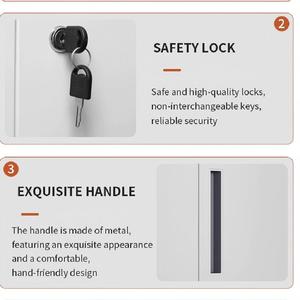 Tủ hồ sơ kim loại thép cho các tập tin lớn với kệ lưu trữ sâu và tổ chức văn phòng an toàn - Product Image 4