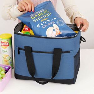 Sac isotherme de pique-nique portable en tissu Oxford avec feuille d'aluminium, sac à déjeuner thermique personnalisé pour la conservation des aliments frais avec fermeture éclair - Product Image 3