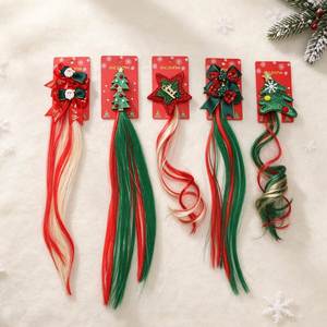 Accesorios para el Cabello: Lazos de Colores con Extensiones de Cabello Navideñas de Colores - Product Image 2