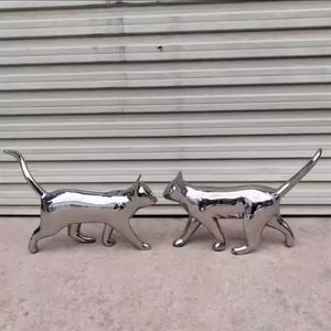 Estatua de Leopardo <span class=keywords><strong>Dorado</strong></span> de Metal, Decoración para <span class=keywords><strong>Plaza</strong></span>, Estatua de Tigre - Product Image 2