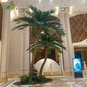 Yirong özel kapalı sahte bitki hindistan cevizi 5-7m düğün tropikal subtropikal bitkiler büyük yapay hindistan cevizi palmiye ağacı