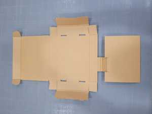 กล่องกระดาษลูกฟูกแพ็คแบบแบนน้ำหนักเบาแข็งแรงและพับเก็บได้ง่ายสำหรับการจัดเก็บแบบพกพาสำหรับใช้ในซูเปอร์มาร์เก็ต - Product Image 3