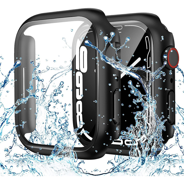 2.5D Waterproof Watch case for Apple Watch Series 11 Smart Watch case Screen Protector Tempered Glass for Iwatch 11