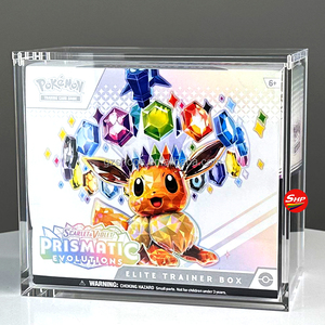 Boîte acrylique magnétique puissante SHP, boîte Evolution Elite ETB, vitrine de protection rouge et violette Prism - Product Image 1