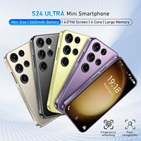 Smartphone S24 Ultra 4" 5G débloqué Android 14 Compact Deca Core 6 Go de RAM 128 Go de stockage Caméra HD Batterie 2600 mAh Face ID HD