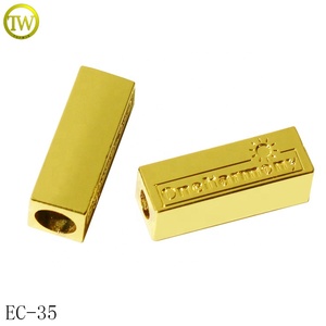 Tùy chỉnh dập nổi tên mùa xuân khóa kết thúc hợp kim phụ nữ áo kim loại dây dây phần cứng may tua kim loại chuông Stopper với vít - Product Image 4