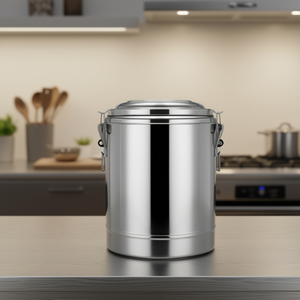 หม้อสต็อกพอตสแตนเลส DB 22L แบบมีฉนวนกันความร้อน พร้อมหูจับสองข้าง ความจุขนาดใหญ่ พร้อมฝาปิด สำหรับใส่ซุปและเครื่องดื่ม - Product Image 2