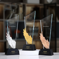 Star Thumb Diamond Award, Crystal Trophy Medal Metal Glass Microphone Awards Crystal Music Trophy For Music Events/