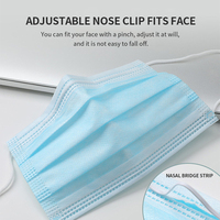 Masque facial jetable noir réglable avec cordes de cravate 100 fils Quirurjica Para El Rostro Mascarilla pour adultes