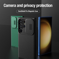 Étui Nillkin pour Samsung Galaxy S25 Ultra, S24 Ultra, S23, S24 FE, S25 Plus Edge Camshield Pro, coque de téléphone avec protection coulissante pour l'objectif de l'appareil photo