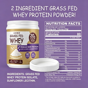 Poudre de Protéine de Lactosérum Issu de Bovins Élevés en Pâturage 460g, Mélange d'Isolat et de Concentré de Lactosérum Non Sucré, Supplément pour le Développement Musculaire, Marque Privée OEM - Product Image 5