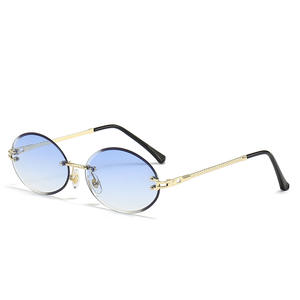 <span class=keywords><strong>Gafas</strong></span> de Sol Elípticas de Moda, Lentes de Color Caramelo, Protección UV380 Personalizada, <span class=keywords><strong>Gafas</strong></span> de Sol para Exteriores, Lentes Transparentes Estilo Océano - Product Image 4