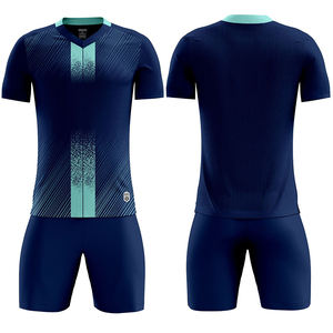 Maillots de football pour adultes de haute qualité, personnalisables avec logo OEM, vente en gros, manches courtes, col rond, respirants, séchage rapide, 100% polyester, sur mesure - Product Image 4