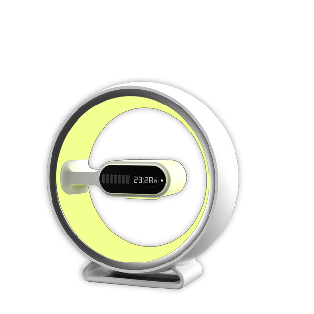 Smart Sunrise Alarm Clock With 15w Fast Wireless Charger Gradual Wake-up Light Table Lamp App And Wi-fi Controlled
