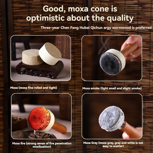 Bâton et colonne de moxibustion courts et épais de haute qualité, <span class=keywords><strong>moxa</strong></span> pur, velours Airende QY-010 pour le soin de la santé du cou et de la taille - Product Image 4