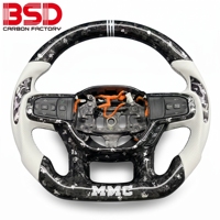 Volant de course personnalisé en cuir forgé et fibre de carbone pour Dodge 2018-2027 Ram TRX 1500/2500/3500/4500