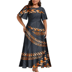 Oultasi للنساء بولينيزية قبلية ساموان تابا طباعة زهور مخصصة ساموان بولتاسي - Product Image 3