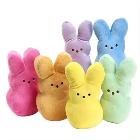 Bunny Peeps juguetes de peluche conejito de Pascua Peeps juguetes de peluche simulación Animal relleno muñeca para niños almohada suave juguete
