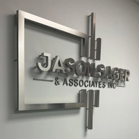 Enseigne lumineuse LED rétroéclairée en acier inoxydable 3D personnalisée pour l'extérieur ou l'intérieur, lettres en relief numériques