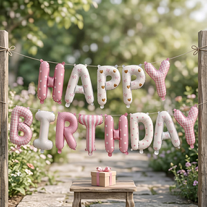 Set di Palloncini Macaron per <span class=keywords><strong>Compleanno</strong></span>, Palloncini in Foil Opaco <span class=keywords><strong>Rosa</strong></span> con Scritta 'Happy Birthday' per Decorazioni Festa di <span class=keywords><strong>Compleanno</strong></span> - Product Image 4