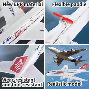 Aereo RC AiJH EPP Modello A380, Facile da Pilotare, Acrobazie e Rotazioni, Ala Fissa, Telecomando a 3 Canali, Aliante in EPP - Product Image 2