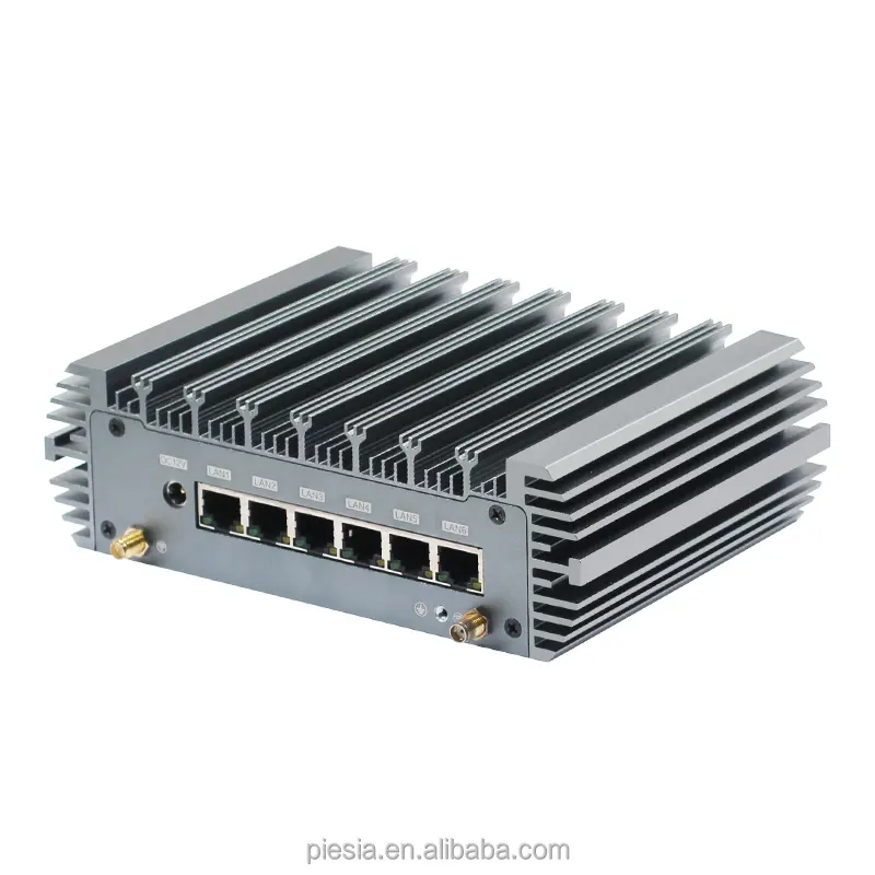 Piesia Neuester Win11-Industriecomputer i3/i5/i7-Prozessor der 11. Generation 6 * LAN-Firewall-Mini-PC für Cyber Security & Soft Router